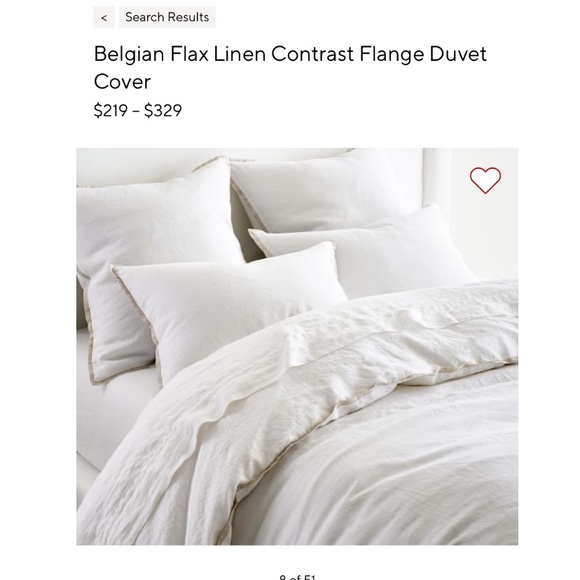 Two Pottery Barn Belgian Flax Linen Contrast standard shams - Picture 5 of 8